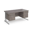 Maestro 25 Straight Desk 800mm Deep With Two Fixed 2 Drawer Pedestals - Cantilever Leg - NWOF