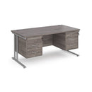 Maestro 25 Straight Desk 800mm Deep With Two Fixed 3 Drawer Pedestals - Cantilever Leg - NWOF