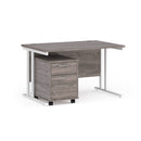 Maestro 25 Straight Desk & 2 Drawer Under Desk Pedestal Bundle - NWOF