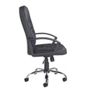 Hertford High Back Managers Chair - Black Leather Faced - NWOF