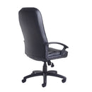 King High Back Managers Chair - Black Leather Faced - NWOF