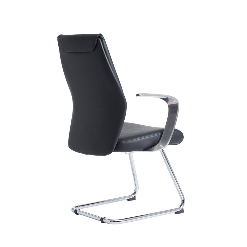 Limoges Executive Visitors Chair - Black Leather Faced - NWOF