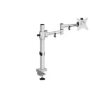 Luna Single Flat Screen Monitor Arm - Silver - NWOF