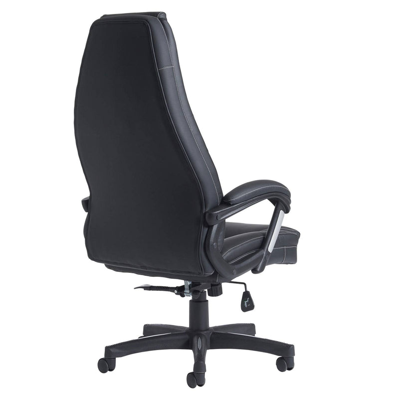 Noble High Back Managers Chair - Black Faux Leather - NWOF