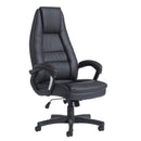 Noble High Back Managers Chair - Black Faux Leather - NWOF