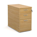 Universal Desk High 3 Drawer Pedestal With Silver Handles - 800mm - NWOF