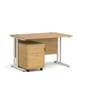 Maestro 25 Straight Desk & 2 Drawer Under Desk Pedestal Bundle - NWOF