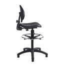 Prema Polyurethane Industrial Operator Chair With Contoured Back Support - Black - NWOF