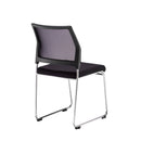 Quavo Black Mesh Back Multi-Purpose Chair With Chrome Wire Frame (Pack of 4) - NWOF