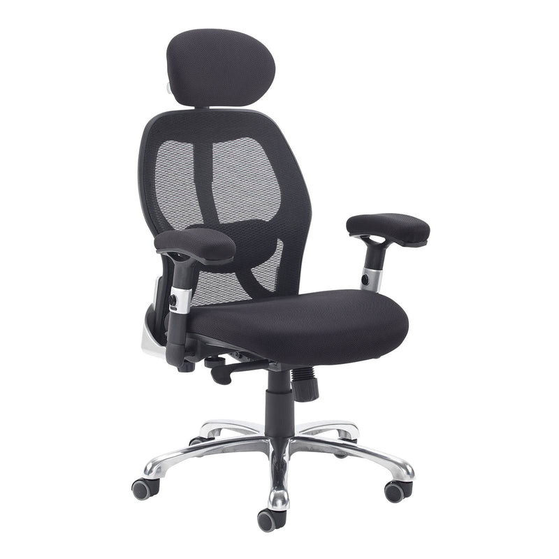 Sandro Mesh Back Executive Chair With Black Air Mesh Seat & Head Rest - NWOF