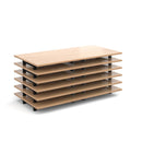 Semi Circular Folding Leg Table With Straight Foot Rails - Beech - NWOF