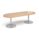 Trumpet Base Radial End Boardroom Table 2400mm - Beech - NWOF
