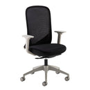 Sway Black Mesh Back Adjustable Operator Chair With Black Fabric Seat - NWOF