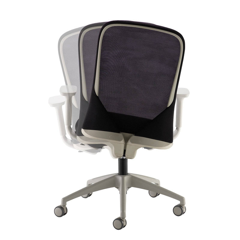 Sway Black Mesh Back Adjustable Operator Chair With Black Fabric Seat - NWOF