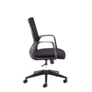 Toto Black Mesh Back Operator Chair With Black Fabric Seat & Black Base - NWOF