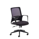 Toto Black Mesh Back Operator Chair With Black Fabric Seat & Black Base - NWOF