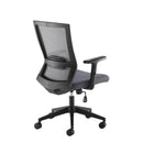 Travis Grey Mesh Back Operator Chair With Grey Fabric Seat & Black Base - NWOF
