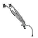 Triton Gas Lift Space-Saving Double Monitor Arm - Silver - NWOF