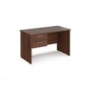 Maestro 25 Straight Desk 600mm Deep With Fixed 2 Drawer Pedestal & Panel End Leg - NWOF