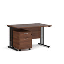 Maestro 25 Straight Desk & 2 Drawer Under Desk Pedestal Bundle - NWOF