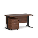 Maestro 25 Straight Desk & 2 Drawer Under Desk Pedestal Bundle - NWOF