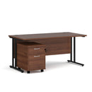 Maestro 25 Straight Desk & 2 Drawer Under Desk Pedestal Bundle - NWOF