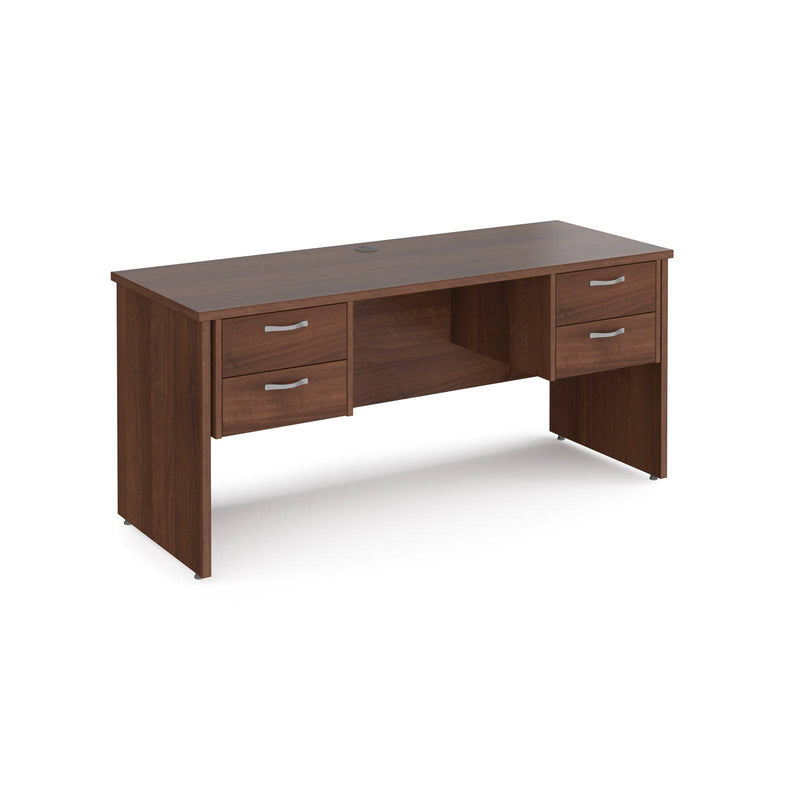 Maestro 25 Straight Desk 1600x600mm With Two Fixed 2 Drawer Pedestals & Panel End Leg - NWOF