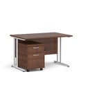 Maestro 25 Straight Desk & 2 Drawer Under Desk Pedestal Bundle - NWOF