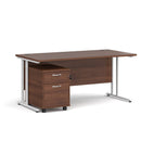 Maestro 25 Straight Desk & 2 Drawer Under Desk Pedestal Bundle - NWOF