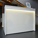 Welcome Reception Desk - White/Walnut - NWOF