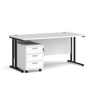 Maestro 25 Straight Desk & 3 Drawer Under Desk Pedestal Bundle - NWOF