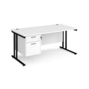 Maestro 25 Straight Desk 800mm Deep With Fixed 2 Drawer Pedestal & Cantilever Leg - NWOF