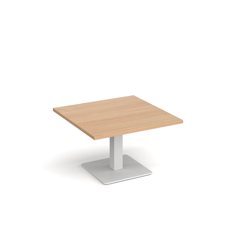 Brescia Square Coffee Table With Flat Square Base 800mm - Beech - NWOF
