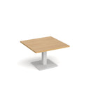 Brescia Square Coffee Table With Flat Square Base 800mm - Oak - NWOF