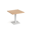 Brescia Square Dining Table With Flat Square Base 800mm - Beech - NWOF
