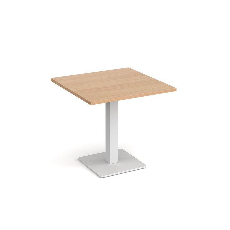 Brescia Square Dining Table With Flat Square Base 800mm - Beech - NWOF