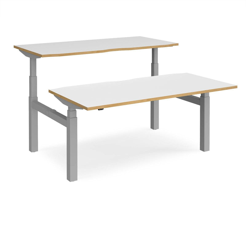 Elev8 Touch Sit-Stand Back-To-Back Desks - 1600mm - NWOF