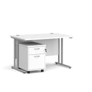 Maestro 25 Straight Desk & 2 Drawer Under Desk Pedestal Bundle - NWOF