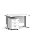 Maestro 25 Straight Desk & 3 Drawer Under Desk Pedestal Bundle - NWOF