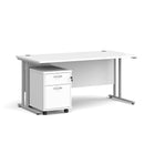 Maestro 25 Straight Desk & 2 Drawer Under Desk Pedestal Bundle - NWOF