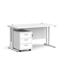 Maestro 25 Straight Desk & 3 Drawer Under Desk Pedestal Bundle - NWOF