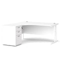Maestro 25 Ergonomic Desk & Desk High Pedestal Bundle - 1600mm - NWOF