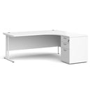 Maestro 25 Ergonomic Desk & Desk High Pedestal Bundle - 1800mm - NWOF