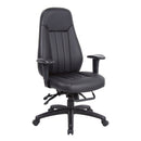 Zeus High Back 24hr Task Chair - Black Faux Leather - NWOF