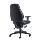 Zeus Medium Back 24hr Task Chair - Black Faux Leather - NWOF