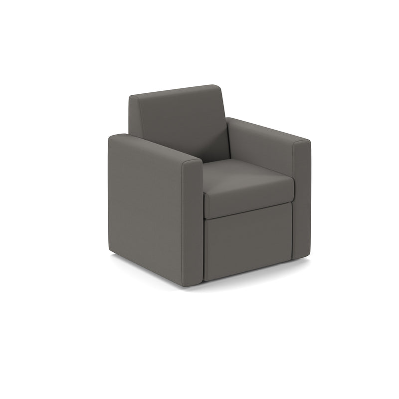 Oslo Square Back Reception 1 Seater Sofa - Present Grey - NWOF