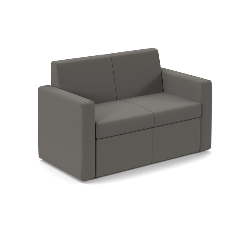 Oslo Square Back Reception 2 Seater Sofa - Present Grey - NWOF