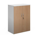 Duo Double Door Cupboard - White/Beech - NWOF