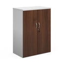 Duo Double Door Cupboard - White/Walnut - NWOF