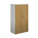 Duo Double Door Cupboard - White/Oak - NWOF